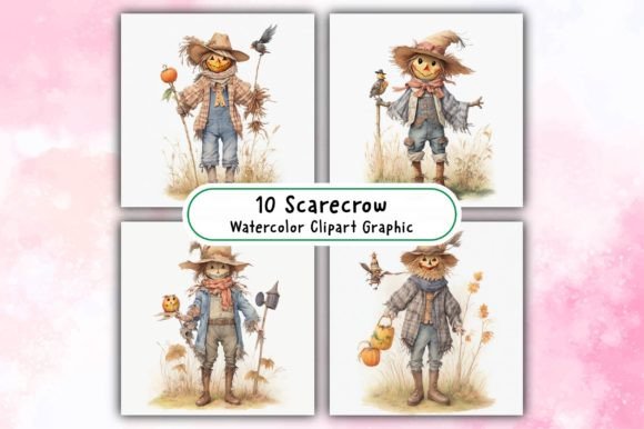 Download Scarecrow Watercolor Clipart - Scarecrow watercolor clipart Collection