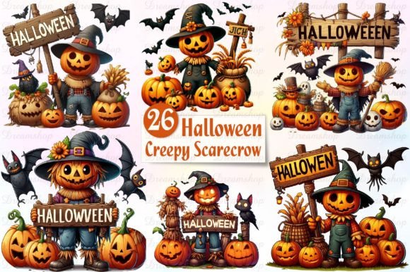 Download Halloween Scarecrow Watercolor Clipart - Scarecrow watercolor clipart Collection