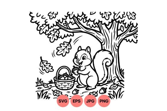 Download Cute Squirrel Acorn Clipart - Acorn Collection