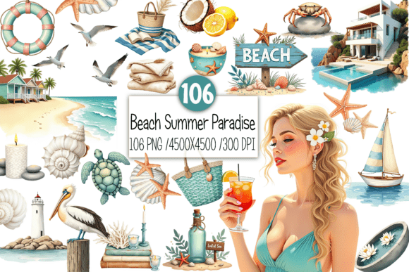 Download Beach Summer Paradise Clipart - Premium Resources