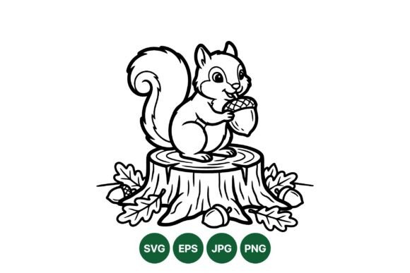 Download Cute Squirrel Acorn Clipart Art - Acorn Collection